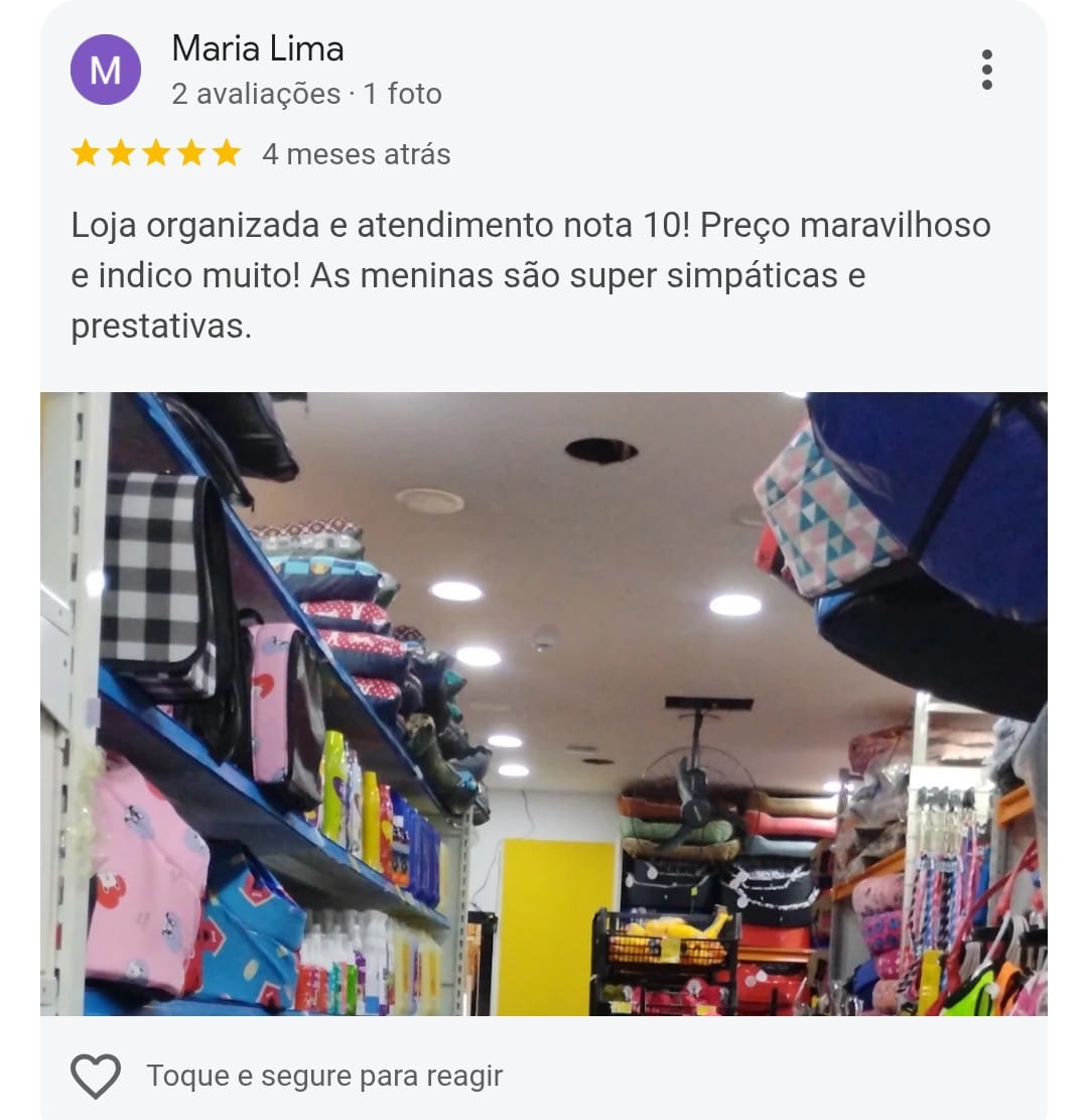 Avaliação 5 estrelas de Maria Lima no Google